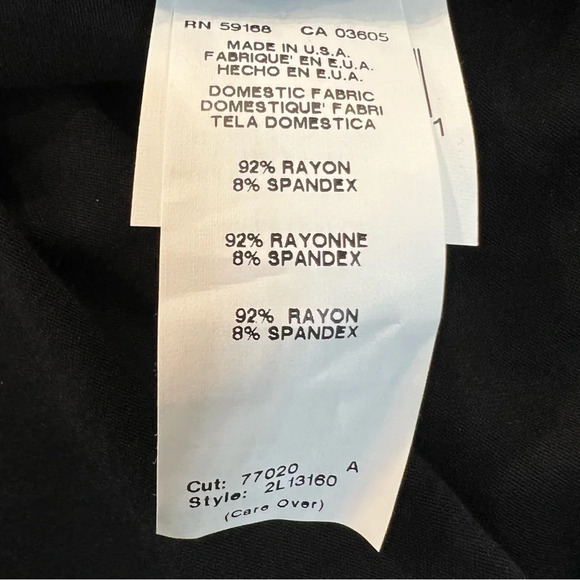 Karen Kane Black Full Length Faux Wrap Short Sleeved Dress. Size Large. NWT. - Picture 8 of 11